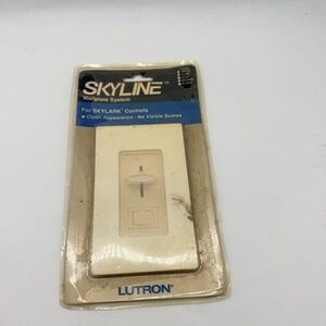 Vintage Lutron Skyline SW-1-WH 1 Gang Snap-On Wallplate White for Skylark New